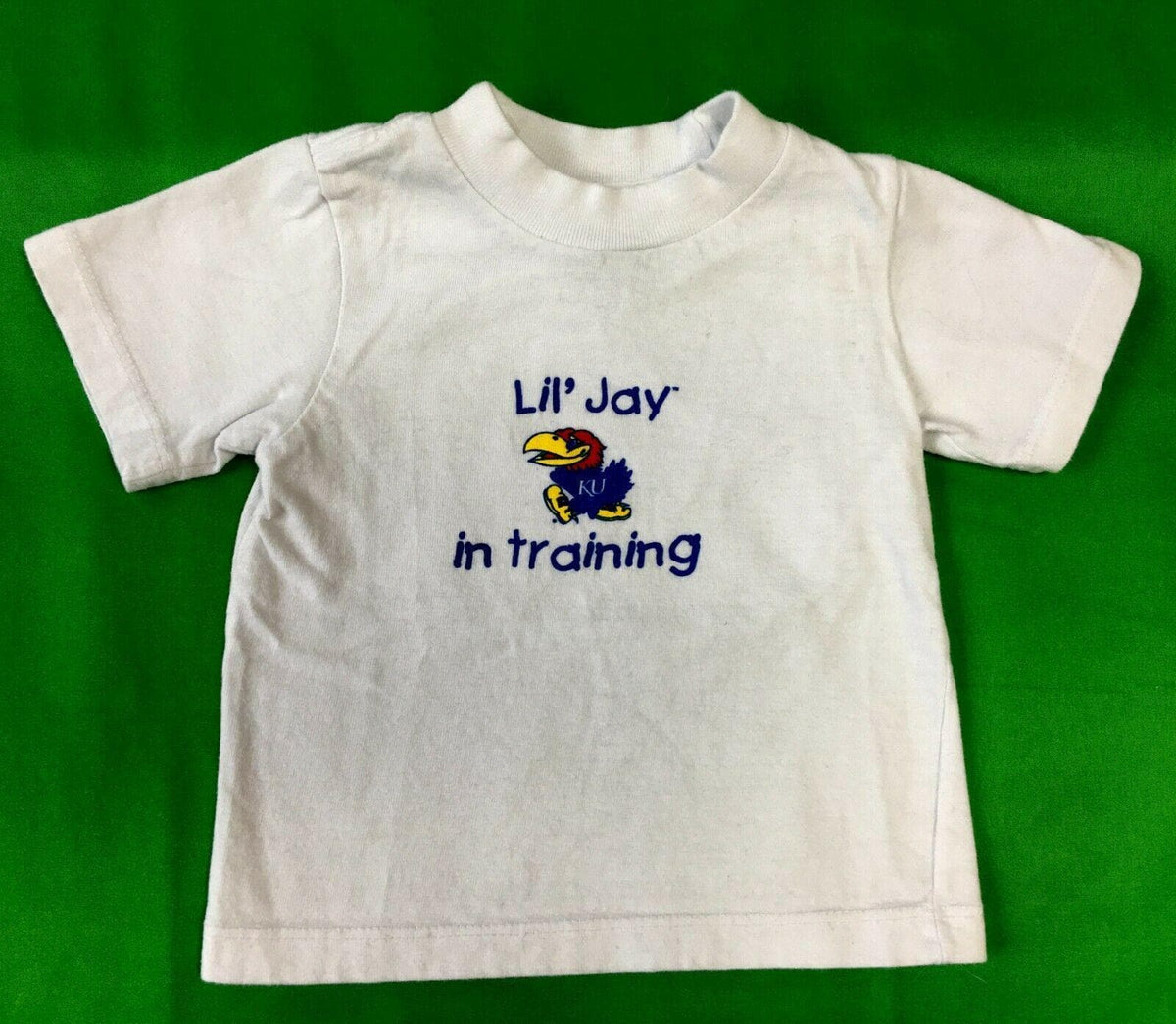 NCAA Kansas KU Jayhawks White T-Shirt Baby 12 Months