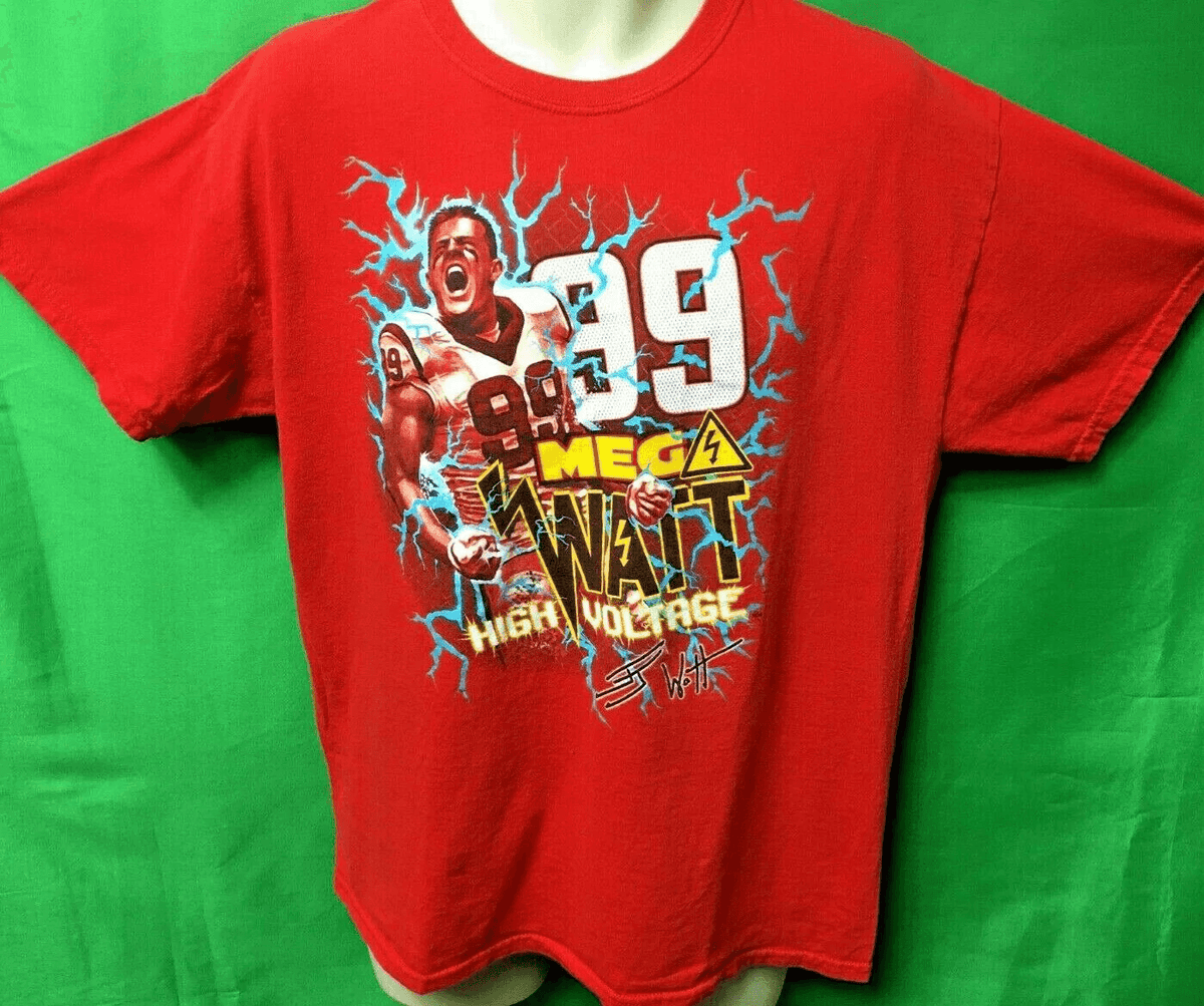 NFL Houston Texans J.J. Watt #99 High Voltage T-Shirt Men's Large
